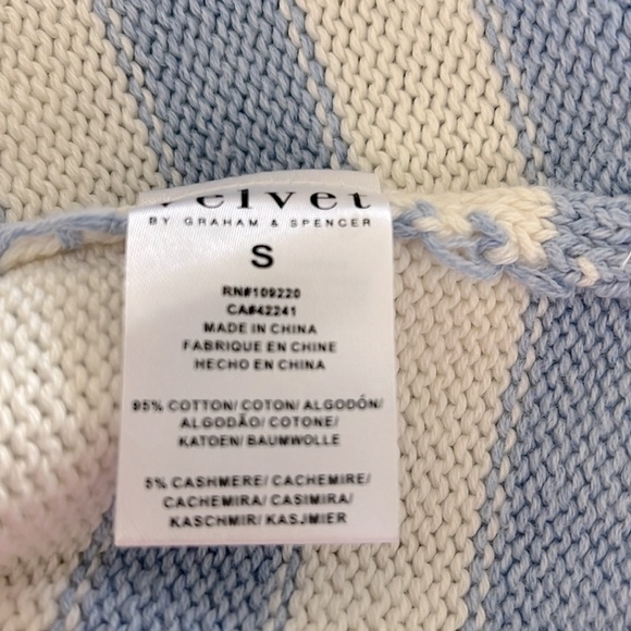 Velvet Cotton Cashmere Stripe Sweater - Picture 8 of 8